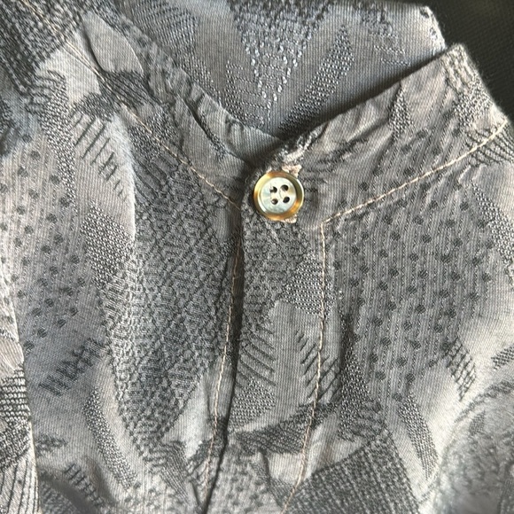 CP SHADES Diamond Embroidered Blouse Womens M button down Assymetric Lagenlook - Picture 11 of 13